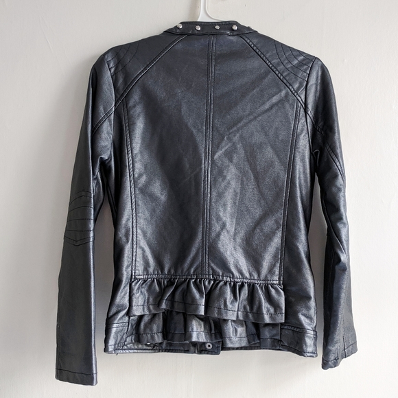 NWT Urban Republic girl Feux leather moto jacket size 16 - Picture 12 of 12